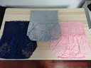 安致儿 女士内裤女(3条装) 高腰性感蕾丝内裤大码收腹塑形内裤 银灰+粉色+藏蓝 L码（建议105-125斤） 实拍图