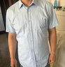 佐马仕 短袖衬衫男士衬衣商务休闲大码职业装工装夏季免烫修身工作服 WD2655纯白色短袖(无口袋) 43/4XL（160-170斤） 实拍图