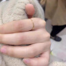 中国黄金（CHINA GOLD） 黄金戒指女3D足金磨砂光圈素圈戒指一世一生情侣对戒礼物送对象 11#/约0.7g 实拍图