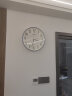 天王星（Telesonic）挂钟客厅卧室立体浮雕时钟创意简约挂墙表扫秒机芯免打孔石英钟表 实拍图