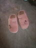 绚初棉拖鞋男士冬天保暖居家防滑毛绒软底室内情侣半包跟棉拖女 字母 皮红 38-39 (适合37-38码穿) 实拍图