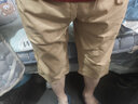 WYVL两条装】男士短裤休闲裤七分中裤韩版修身棉质裤子休闲外穿沙滩裤 深蓝+黑色 XL(120-135斤) 实拍图