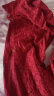 乔万尼秋季新款喜庆婚礼服女连衣裙 简约高腰长袖两件装纯色裙子 红色 S 晒单实拍图