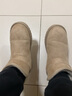 森馬（Senma）时尚休闲搭扣棉鞋套脚加绒保暖雪地靴女727420813 蘑菇色 39码 实拍图