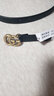 GUCCI 古驰 女士皮革皮带腰带双G 黑色2cm 3cm 4cm 做旧款409417 AP00T 1000-2cm 80cm(适合29-30裤围） 实拍图