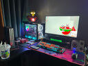 蔓斯菲尔 转角电脑桌电竞桌台式家用转角书桌书架组合办公桌写字台 单桌碳纤维色左款120x100 L型宽大桌面  实拍图