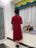 写卿中年妈妈装结婚礼服旗袍连衣裙喜婆婆婚宴装红色婚宴高贵时尚礼服 红色 4XL 实拍图
