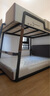 苏图More简约侘寂风儿童上下铺双层床小户型上下同宽实木高低床子母床 高低床+书架 1500*2000 实拍图