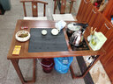 态匠 实木茶桌椅组合小户型阳台茶桌简约现代茶台新中式家用泡茶台 【湿泡台中圆】1米桌+围椅+2月牙椅 实拍图