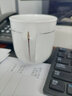 景顺景德镇陶瓷茶杯带盖办公室会议杯子金边茶杯白瓷杯定制logo刻字 金钟杯(银边) 400ml 实拍图