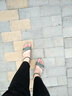 ZHR凉鞋女一字带罗马风轻便外穿女鞋小清新露趾搭扣坡跟鞋子女 J189 绿色 40 实拍图