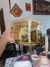 泰福高（TAFUCO）高硼硅玻璃量杯带刻度食品级耐高温微波炉加热奶烘焙打蛋杯子加厚 【泰福高-透明红】牛奶早餐杯带盖两件套装 实拍图