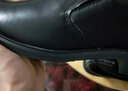 花花公子 皮鞋男商务休闲头层牛皮打孔透气正装软皮一脚蹬男鞋大码新伴郎 黑色21091（皮鞋） 42 实拍图