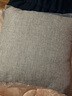 安茹刘朝 素色棉麻加厚正方形靠枕纯色家用沙发靠垫亚麻棉麻大抱枕客厅汽车靠背枕垫可拆洗不掉色 灰色（素色亚麻） 40cm*40cm枕套+枕芯 实拍图