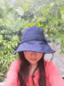 圣丹美冬帽子女渔夫帽夏天韩版潮百搭遮阳帽防晒太阳帽春秋软大沿秋冬季帽 藏蓝 可调节 实拍图