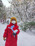 雪中飞【远红外升温】儿童羽绒服新年羽绒外套中大童男女童长款羽绒服 红色 130 实拍图