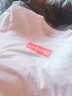 李宁短袖t恤男春夏情侣装圆领潮流宽松体恤女纯棉跑步上衣休闲文化衫 白色【刺绣LOGO】 XL /180 实拍图