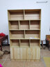 雅仕邦 书柜层架自由组合简易储物柜子带门展示柜书柜酒柜可定制 浅胡桃色 200高*120长*30深 实拍图