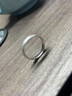 Colaivkloia情侣戒指男女对戒银一对磨砂款可调节婚戒情人节生日礼物送男女友 Tk310-女款+60CM皮绳 美号9号 实拍图