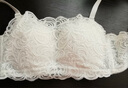 曼妮芬无钢圈抹胸防走光文胸蕾丝轻盈舒适简约女内衣胸罩 010 白色 75A 实拍图