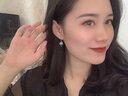 爱情故饰 S999足银耳环长款女生耳坠简约时尚送闺蜜生日情人节礼物送女友 ES003心中有你耳环（白锆） 实拍图