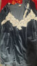 MOXTOC睡衣女冬金丝绒女士加厚三件套家居服吊带长袖长裤套装 灰色 M(80-100斤） 实拍图
