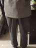 威廉爵驰休闲裤子男生阔腿直筒商务小西裤青少年宽松坠感英伦风潮流九分裤 灰色 L 实拍图