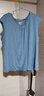 春织妈妈背心莫代尔短袖女夏季胸褶无袖中老年人宽松大码老人汗衫背心 海蓝(单件上衣) 4XL 165斤-185斤可穿 实拍图