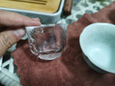 和风四季 玻璃品茗杯耐热茶杯个人杯主人杯茶具功夫茶杯一口杯锤目纹杯子 （D款）直口品茗杯（35ml） 实拍图