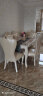 御尊匠心欧式大理石餐桌实木椅子组合长方形奢华家用高档雕花白色经济型 1.5米印花理石桌+6把贵妃椅 实拍图