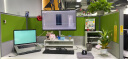 火月亮 电脑显示器屏增高架桌面办公室整理收纳垫高液晶台式置物架子 双层+三层柜【白色】 实拍图