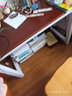 福红龙【现货秒发】电脑桌台式家用现代简约写字桌办公学习简易书桌 柚木色+白架 长100*宽50*高73 实拍图