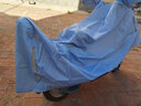 CTRLEND电动车防雨罩车罩全罩套电瓶车遮雨罩摩托车防晒防水车衣踏板雨衣 蓝色4XL【适用中型踏板车】 实拍图