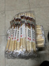 喇叭花 一次性筷子天削筷竹筷碳化筷方便筷快餐筷子 长19.5cm黑凤梨圆竹筷带牙签 100双 实拍图