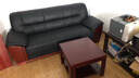 米悦办公室沙发茶几组合简约商务经典办公接待沙发真皮办公沙发三人位 三人位耐磨真皮 实拍图