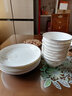 瓷秀源防烫组合套装碗骨瓷餐具陶瓷家用 8英寸深盘 实拍图