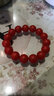 彩荷云南保山红色手串柿子红手串男女款石英岩处理 14mm手串 实拍图