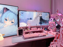 木藝生 电脑桌台式电竞桌简易书桌学习桌办公桌游戏椅组合套装直播桌子 樱花装甲单桌-粉色【活动款】 长80宽60高75 实拍图