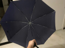 天堂雨伞创意三折伞折叠伞加固女男学生纯色晴雨伞两用单人伞定制LGOO 藏青 实拍图