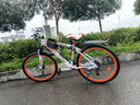 凤凰（Phoenix）山地自行车成年人大学生12到18岁青少年公路车粉色变速铝合金单车 白粉辐条-铝合金-全轴承 24寸 适合145-165CM 24速顶配版 实拍图