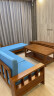 丽巢 实木沙发客厅组合家具中式现代转角沙发小户型木质沙发床两用17 四人+中箱+贵妃榻+茶几 实拍图