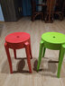 毓哲 简易塑料凳子家用板凳加厚成高凳时尚创意胶凳圆凳 加厚-红色 实拍图
