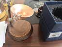 容山堂 铜茶托架 茶漏茶滤过滤器支撑架子套装功夫茶具茶道配件 梅花茶漏锤纹款-锤纹茶托架套装 实拍图