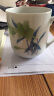 千红窑醴陵手绘办公室茶杯带盖茶杯会议瓷杯子陶瓷礼品印字企业定制logo 蓝牡丹 实拍图
