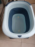 日康（rikang）泡澡桶 儿童折叠浴桶婴儿洗澡盆  宝宝洗澡桶 深海蓝X1026-1 晒单实拍图