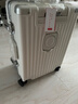 纯奢（CHEYSIR）铝框拉杆箱轻音轮行李箱男女旅行箱学生密码箱包皮箱子 皓月白【旗舰铝框+带折叠杯架】 20英寸 【登机箱·适合1-7天】 实拍图