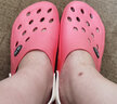 回力 Warrior 凉拖休闲情侣款拖鞋透气户外百搭包头沙滩鞋透气轻便洞洞鞋 049 红色 40 实拍图