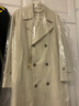 无印良品 MUJI 男女通用 不易沾水 宽版双排扣大衣 无性别 男款女款 BDE15C2S 象牙色 XXS-XS 实拍图