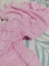 良良（liangliang）儿童夏凉被婴儿盖被宝宝毯子盖毯空调盖毯竹纺贴身冰丝毯 竹纤维针织盖毯（125*115cm）-大格-粉色 实拍图