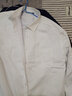 男士保暖衬衫加绒加厚商务正装纯色结婚衬衣职业装工装加大码大号大码工作服 C201白色斜纹 42 实拍图